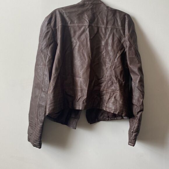 BB Dakota Size L Faux Leather Jacket - Picture 4 of 6